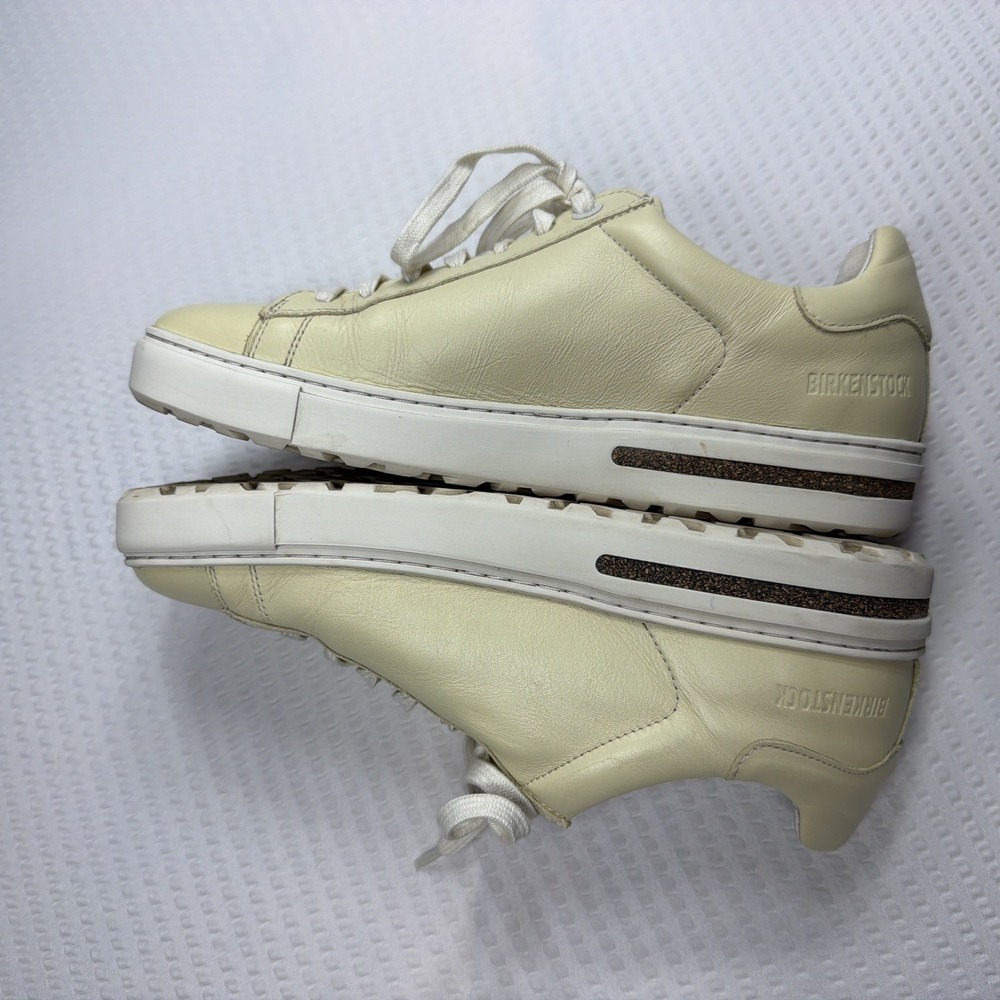 Birkenstock BEND LOW Cream Leather Comfort Sneakers Womens Sz EU39 US 8.5